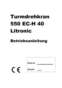 Manual macara Liebherr 550EC-H40