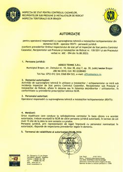 Autorizație operator RSVTI