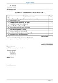 Testare practică legător de sarcină macara, grupa A