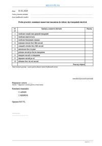 Testare practică manevrant transpaletă electrică