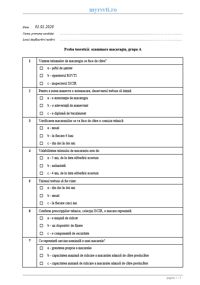 Testare teoretică macaragiu (grupa A)