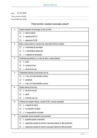 Testare teoretică macaragiu (grupa B)