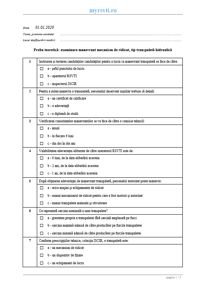 Testare teoretică manevrant transpaletă hidraulică